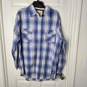 Levi's Blue and White Casual‎ Button Down Shirt